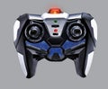 Playtation remote on grey background Royalty Free Stock Photo