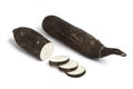 Black radish with slices Royalty Free Stock Photo