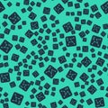 Black Railway map icon isolated seamless pattern on green background. Vector
