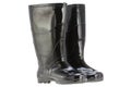 Black Rain boots (Rubber boots) Royalty Free Stock Photo