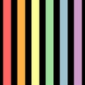 Black and rainbow stripe endless pattern