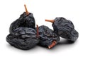 Black raisin isolated on white Royalty Free Stock Photo