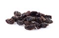 Black raisin isolated on white background Royalty Free Stock Photo