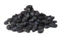 black raisins isolated on a white background Royalty Free Stock Photo