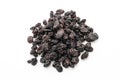 black raisins on white Royalty Free Stock Photo