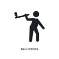 black rallycross isolated vector icon. simple element illustration from sport concept vector icons. rallycross editable logo