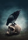 Black raven Royalty Free Stock Photo