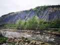 Black Ravine - Rapa Neagra - monument of nature and geological site Royalty Free Stock Photo