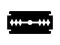 Black razor blade icon sharp edge cutting shaving Royalty Free Stock Photo