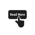 black read more simple icon Royalty Free Stock Photo