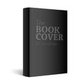 Black Realistic Blank book cover