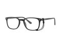 Black rectangular eyeglasses with thin frames Royalty Free Stock Photo