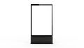 A black rectangular frame on a white background Royalty Free Stock Photo