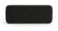 A black rectangular object with a textured surface Royalty Free Stock Photo