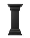 Black Rectangular Pedestal Stand Isolated on White Background display object Royalty Free Stock Photo