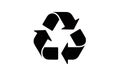 Black recycling symbol on white background recycle Royalty Free Stock Photo