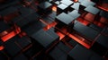 a black and red abstract background with cubes Royalty Free Stock Photo