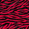 Black and red abstract optical illusions zebra striped textured seamless pattern Royalty Free Stock Photo