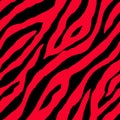Black and red abstract optical illusions zebra striped textured seamless pattern Royalty Free Stock Photo