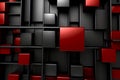 Black and red abstract tech geometric modern background Royalty Free Stock Photo