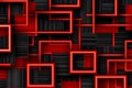 Black and red abstract tech geometric modern background Royalty Free Stock Photo