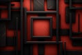 Black and red abstract tech geometric modern background Royalty Free Stock Photo