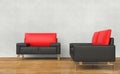 Black And Red Armchairs Royalty Free Stock Photo