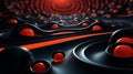 a black and red background with lots of black and red balls Royalty Free Stock Photo