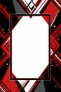 a black and red background with a square frame Royalty Free Stock Photo