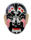 Black and Red Chinese Traditional mask on white background Royalty Free Stock Photo