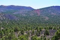 Black and Red Cinder Hills, Sunset Crater Volcano, Arizona, USA Royalty Free Stock Photo