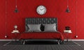 Black and red classic bedroom