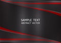 Black and red color abstract vector background with copy space. Graphic design Royalty Free Stock Photo