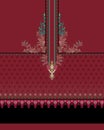 Black Red Combination Geotextile Textile Design
