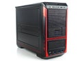 Black and red computer tower with front panel0 Royalty Free Stock Photo