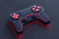 Black and red controller with red buttons Royalty Free Stock Photo