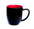 Black and red cup white background Royalty Free Stock Photo