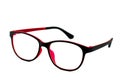 Black Red Eye Glasses Isolated Royalty Free Stock Photo