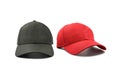 Black and red fashion and baseball cap Royalty Free Stock Photo