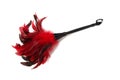 Black-and-Red Feathered fetish equipment on white Royalty Free Stock Photo
