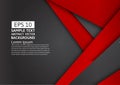 Black and Red geometric abstract background with copy space, Modern design Royalty Free Stock Photo