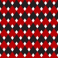 Black and red gingham, diamond seamless pattern, vintage pattern for background, fabric, wallpaper, textile printing Royalty Free Stock Photo