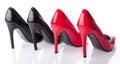 Black and red high heel shoe Royalty Free Stock Photo