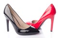 Black and red high heel shoe Royalty Free Stock Photo