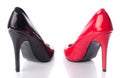 Black and red high heel shoe Royalty Free Stock Photo