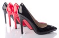 Black and red high heel shoe Royalty Free Stock Photo