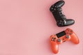 Black and red joystick gamepad Royalty Free Stock Photo