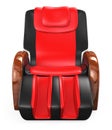 Black and red leather reclining massage chair Royalty Free Stock Photo