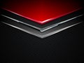 Black and red metal background. Vector metallic banner. Abstract technology background Royalty Free Stock Photo