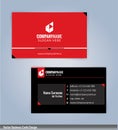 Black and Red Modern creative and clean business card Design template.